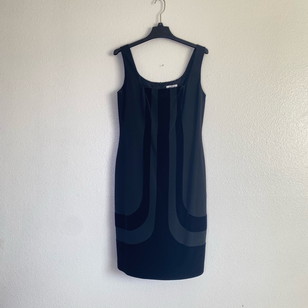 David Meister Black Sheath Mini Cocktail Dress